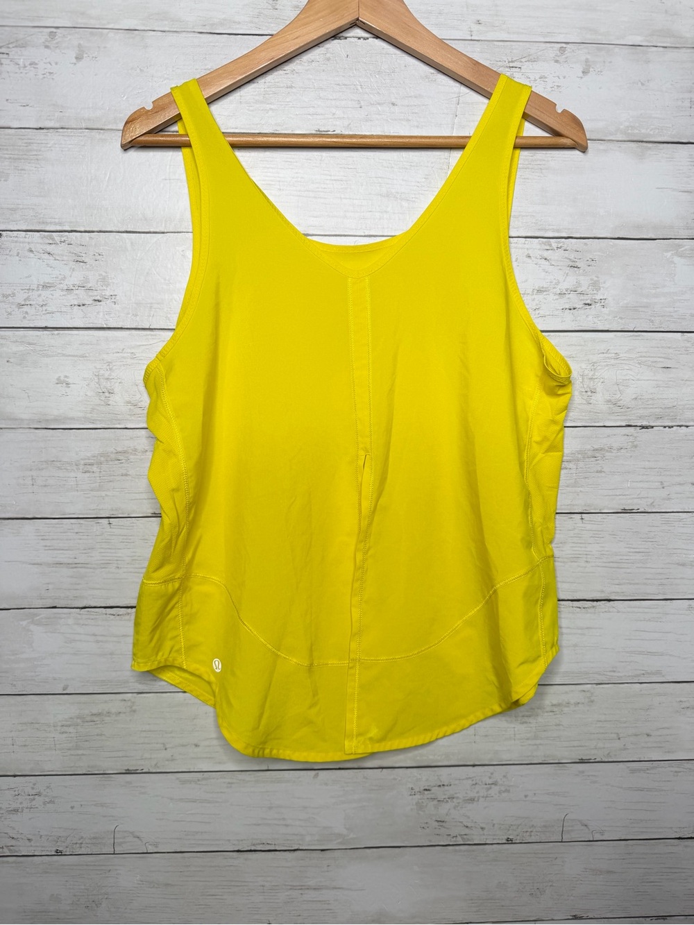 Lululemon Yellow Split Back Tank Top Size 12